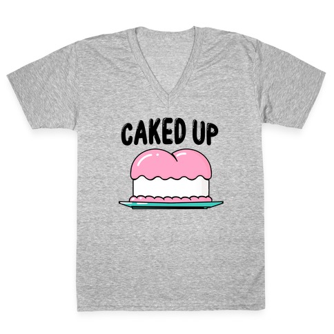 Caked Up V-Neck Tee Shirt