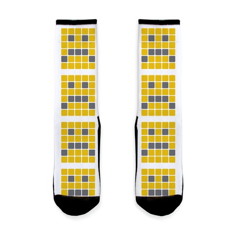Wordle Pixel Frown Sock