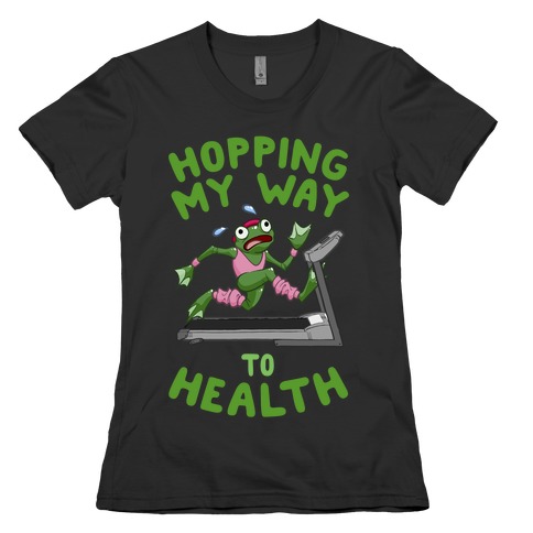 Hopping My Way To Health Womens T-Shirt