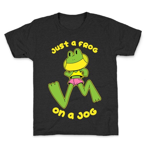 Just a Frog on a Jog Kids T-Shirt