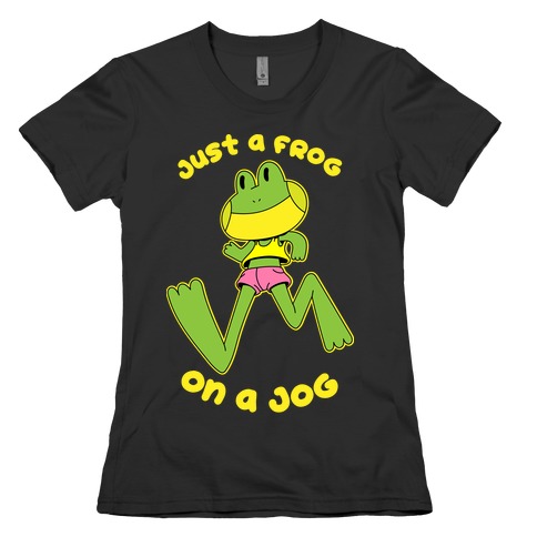 Just a Frog on a Jog Womens T-Shirt
