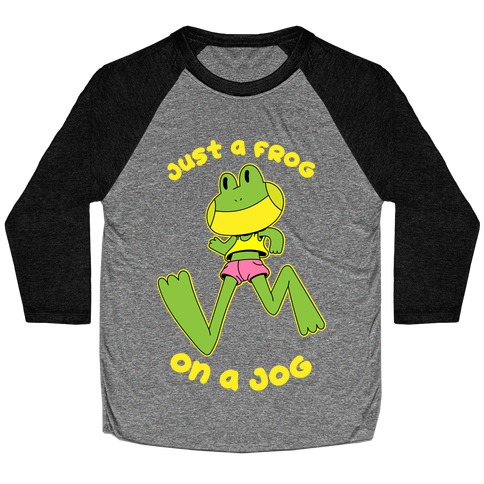 Just a Frog on a Jog Baseball Tee