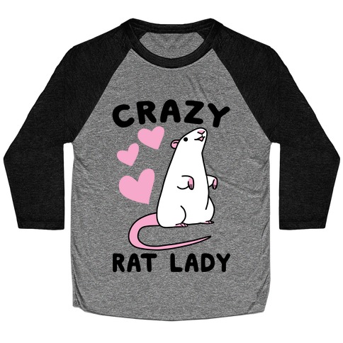 Crazy Rat Lady Baseball Tee