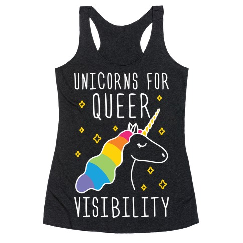 Unicorns For Queer Visibility Racerback Tank Top
