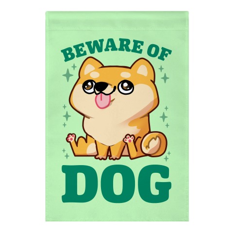 Beware Of Dog Garden Flag