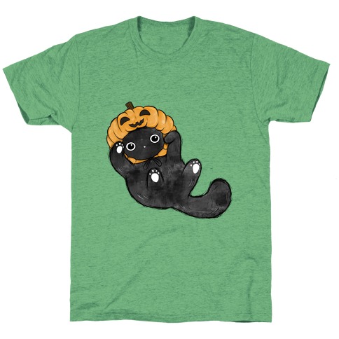 Halloween Pumpkin Cat T-Shirt