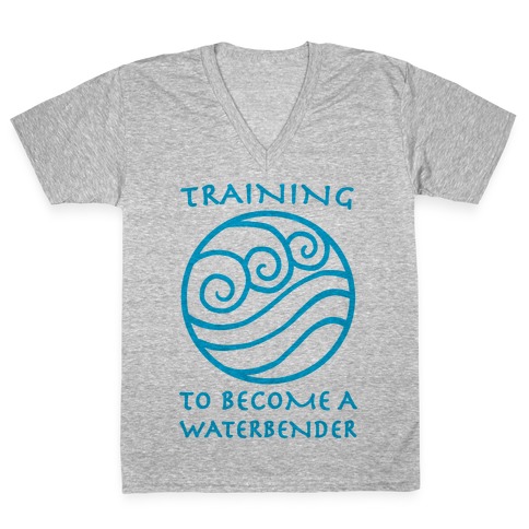 Training to Become A Waterbender V-Neck Tee Shirt