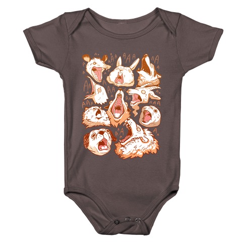 Screaming Animals Baby One-Piece