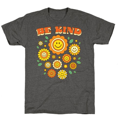 Be Kind Flower Power Smileys T-Shirt