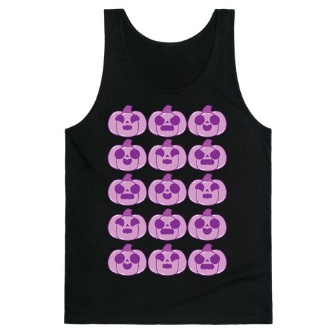 Kawaii Pumpkins Pattern Purple Tank Top
