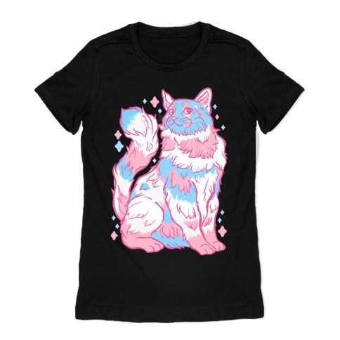 Transgender Pride Cat Womens T-Shirt