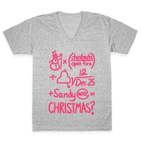 Christmas Equation V-Neck Tee Shirt