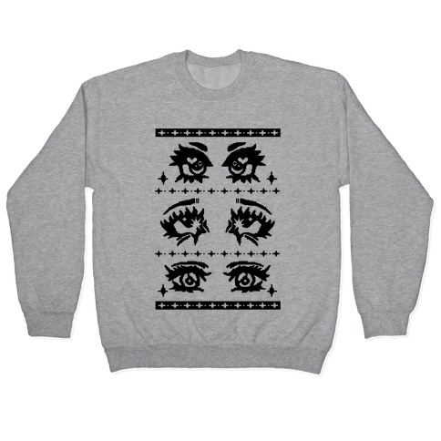 Anime Eyes Ugly Sweater Pullover