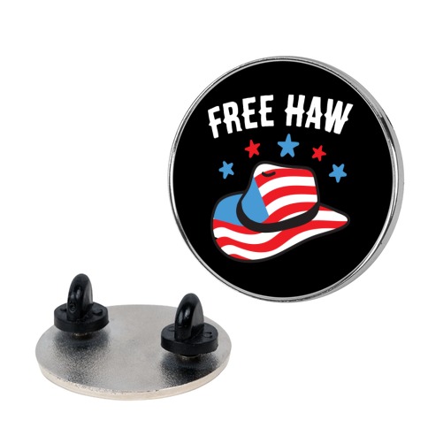 Free Haw Patriotic Cowboy Hat Pin
