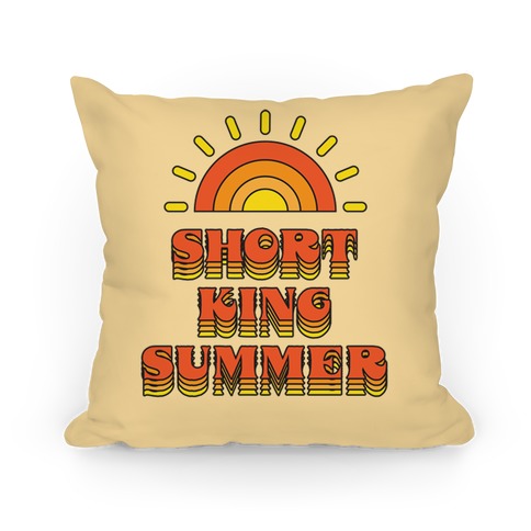 Short King Summer Sunset Pillow