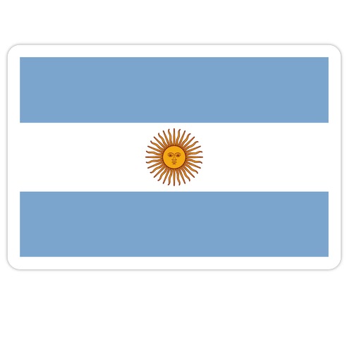 Flag Of Argentina Die Cut Sticker