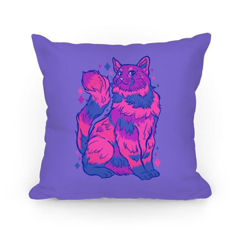 Bisexual Pride Cat Pillow