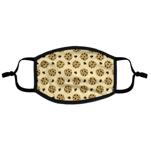 Chocolate Chip Cookies Pattern Flat Face Mask