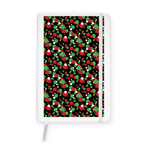 Red And Green Holiday Confetti Notebook