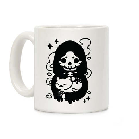 Death and Kitty Coffee Mug