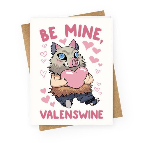 Be Mine, Valenswine Greeting Card