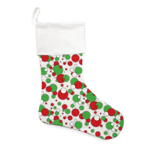 Red And Green Holiday Confetti Stocking