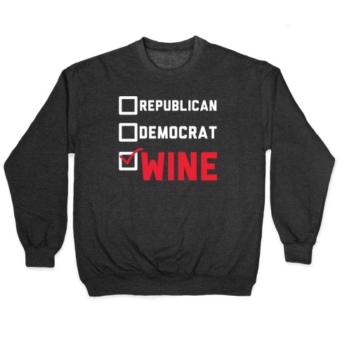 Republican Democrat Wine wht Pullover