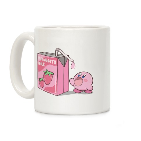 Strawberry Milk Kirby Parody Coffee Mug