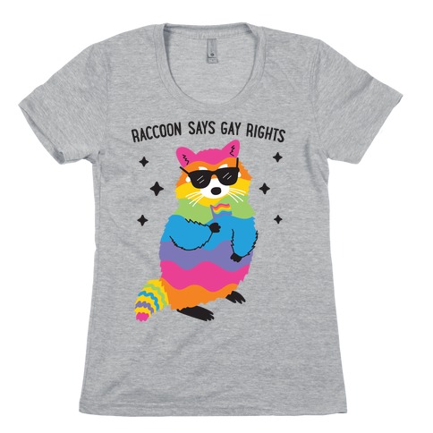 Raccoon Says Gay Rights Womens T-Shirt
