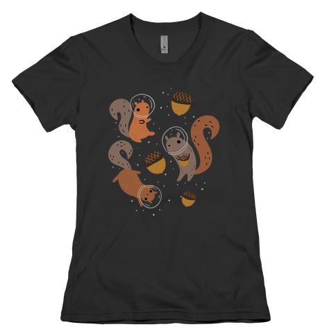 Squirrels In Space Womens T-Shirt