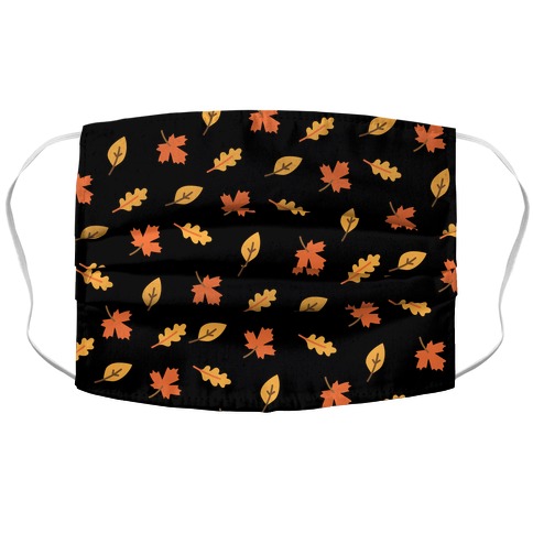 Fall Leaves Pattern Accordion Face Mask