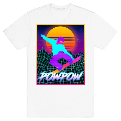POWPOW Synthwave Snowboarder T-Shirt