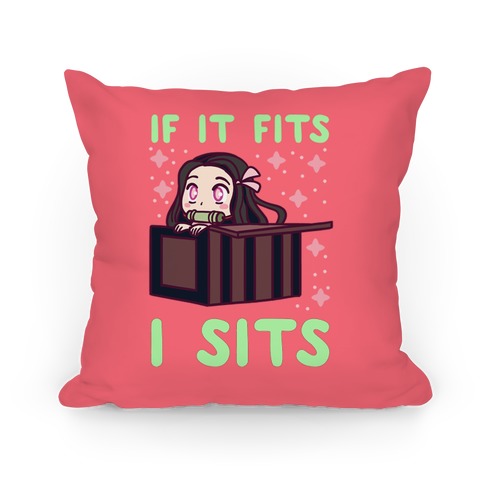 If It Fits, I Sits (Nezuko) Pillow
