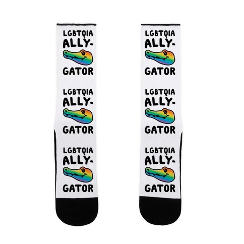 LGBTQIA Ally-Gator Sock