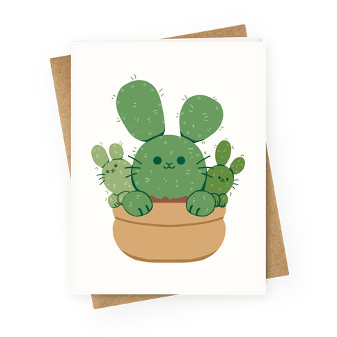 Bunny Ear Cactus Greeting Card
