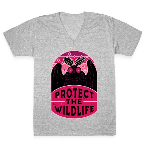 Protect the Wildlife (Mothman) V-Neck Tee Shirt