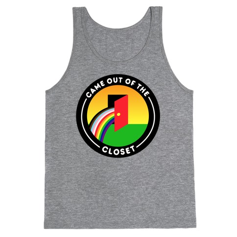 Came Out of The Closet Patch White Print Tank Top