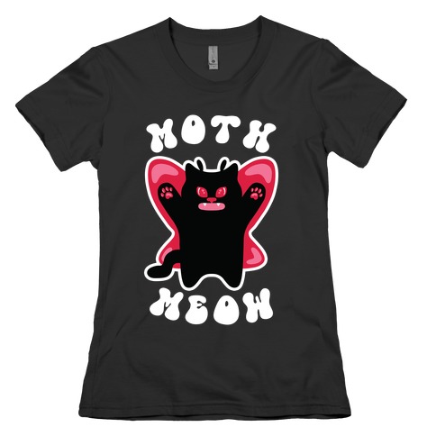 Moth Meow Womens T-Shirt