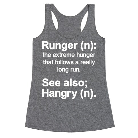 Runger Definition Racerback Tank Tops | LookHUMAN