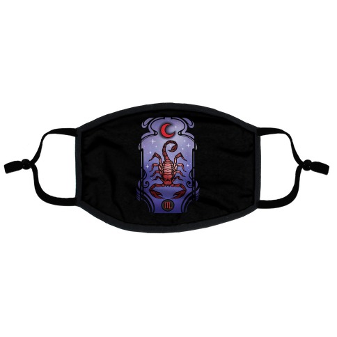 Scorpio Art Nouveau Flat Face Mask