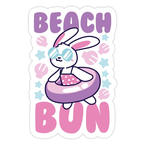 Beach Bun Die Cut Sticker