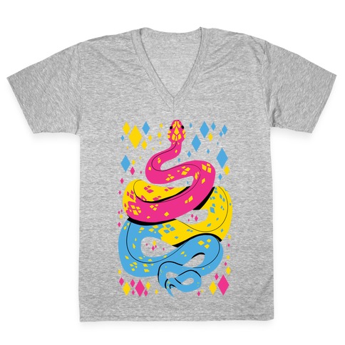 Pride Snakes: Pansexual V-Neck Tee Shirt