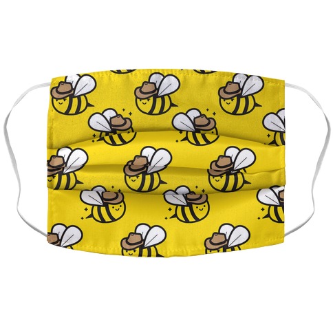 Beehaw Cowboy Bee Accordion Face Mask