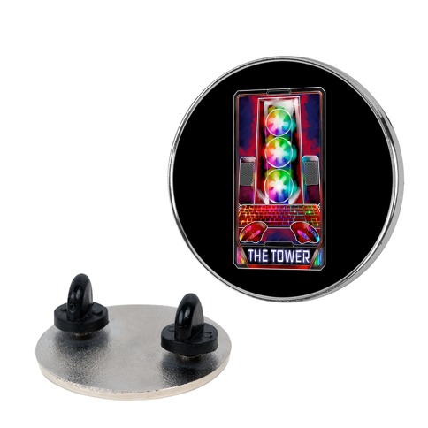 The Gaming Tower Tarot Card Pin