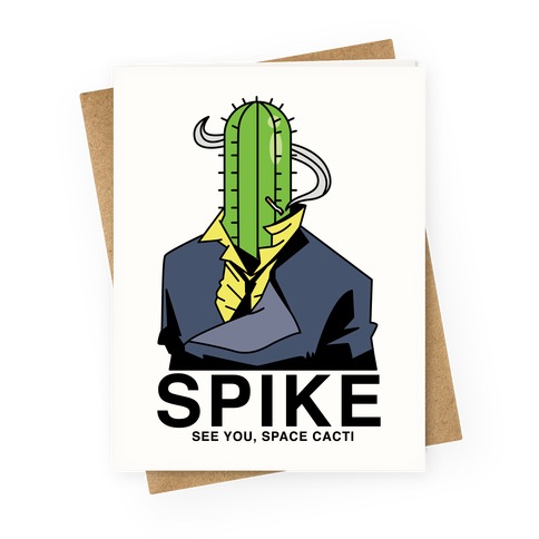 Spike Cactus Cowboy Bebop Greeting Card