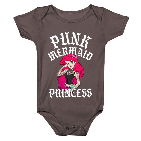 Punk Mermaid Princess Baby One-Piece