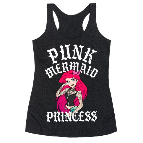 Punk Mermaid Princess Racerback Tank Top