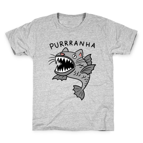 Purrranha Cat Piranha Kids T-Shirt