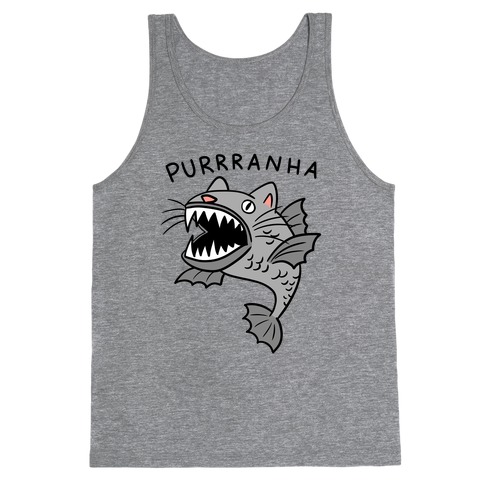 Purrranha Cat Piranha Tank Top
