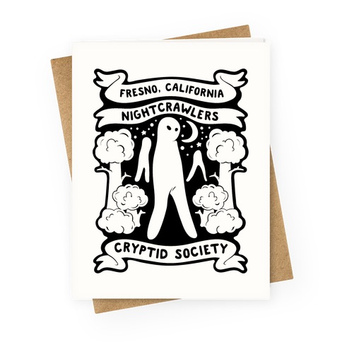 Fresno Nightcrawlers Cryptid Society Greeting Card